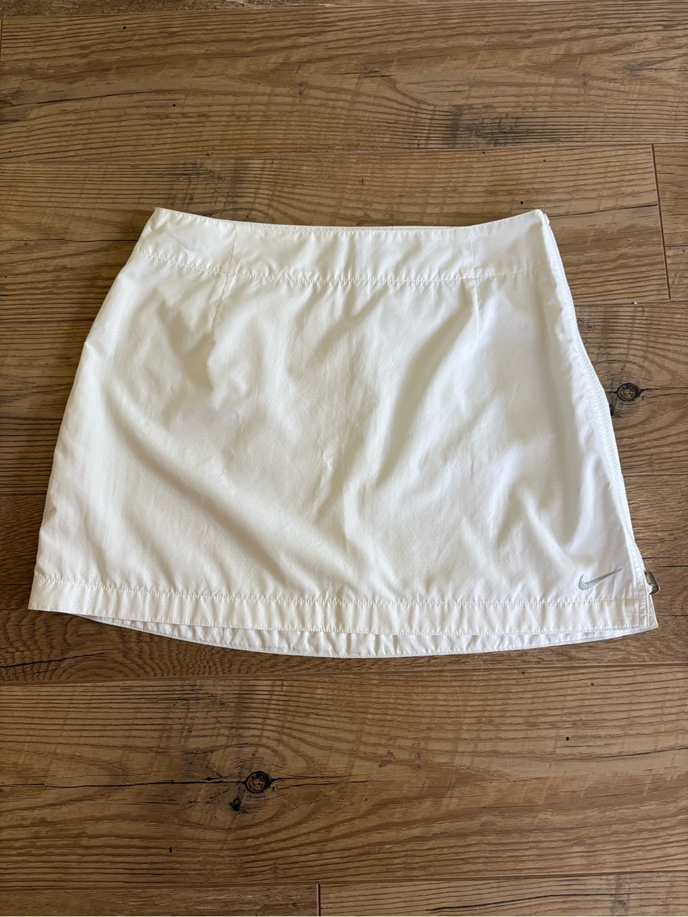 Vintage Nike White Side Zip Mini Tennis Skirt Small